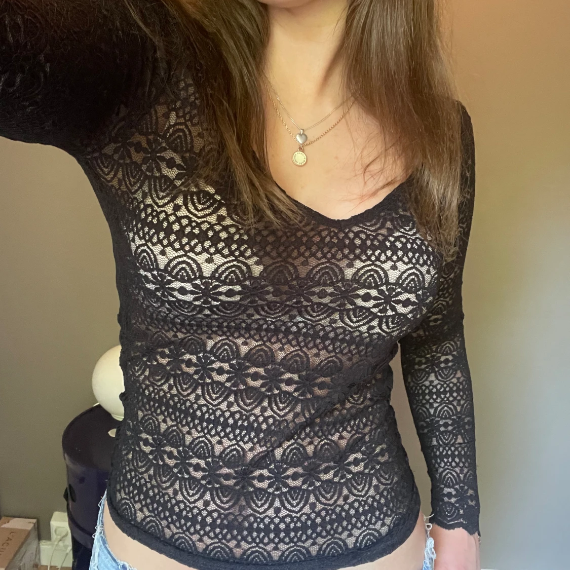 Svart spetstopp vila - 92