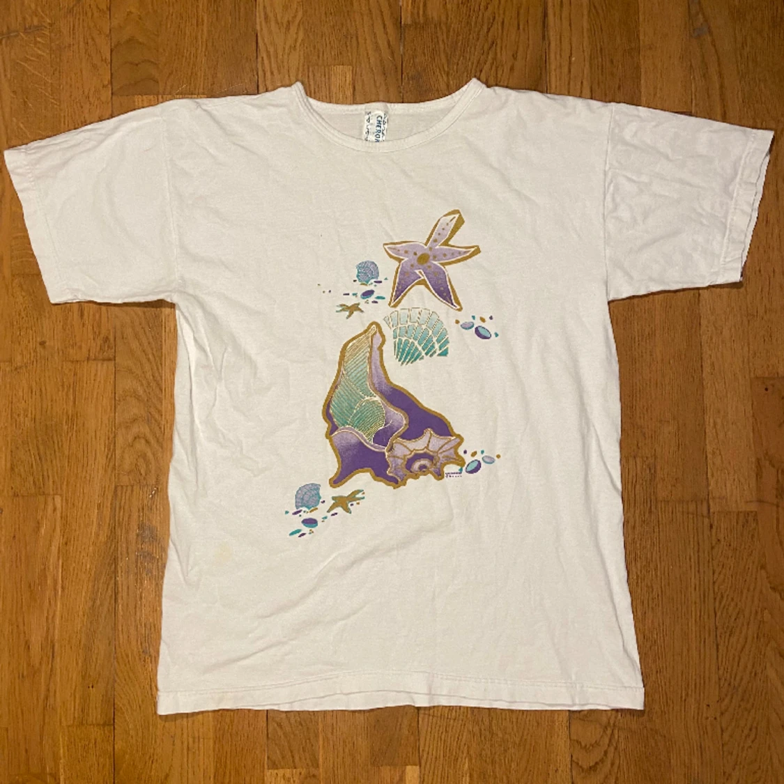 Vit T-shirt med tryck