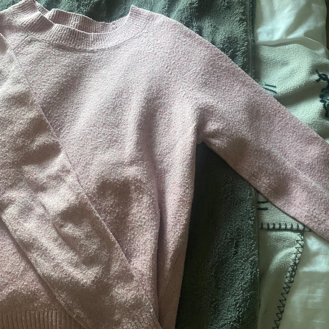 Rosa stickad tröja - 90