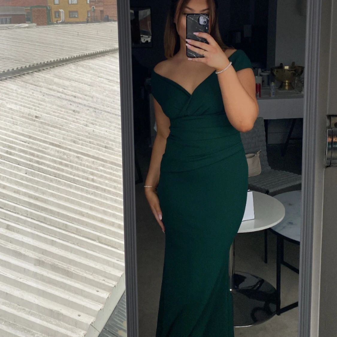 Lång klänning grön 