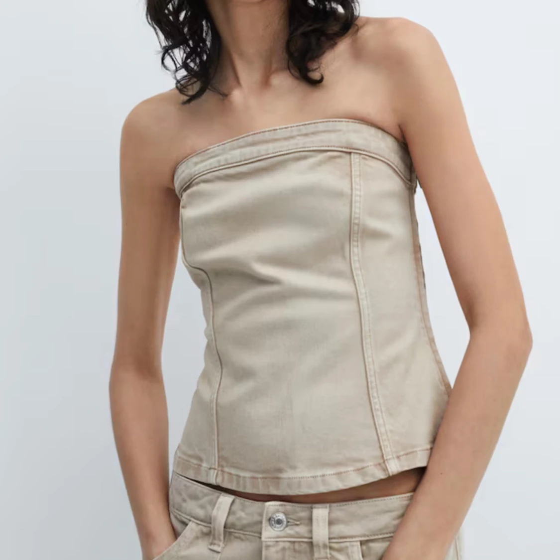 Beige jeanskorsett - 90