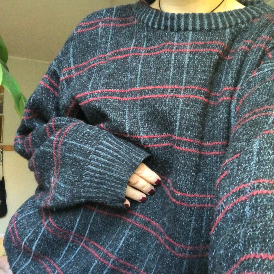 Mysig stickad tröja - 90