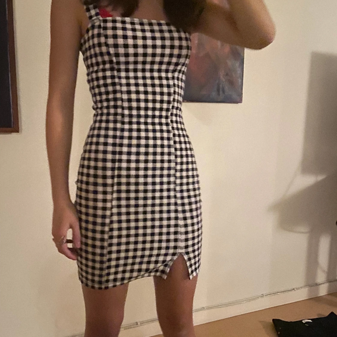 Rutig klänning - 90