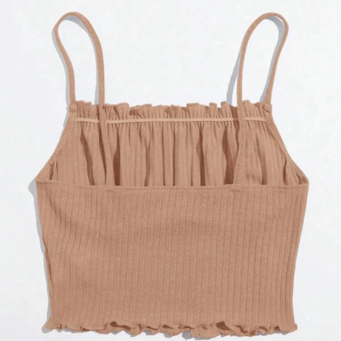 Beige ribbad linne - 91