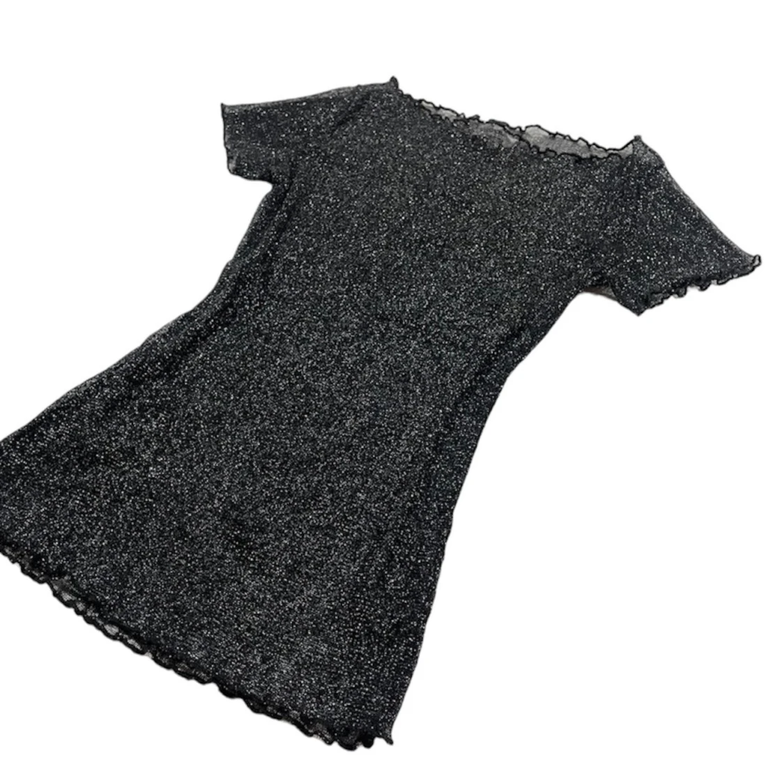 Glittrig mesh-topp - 92