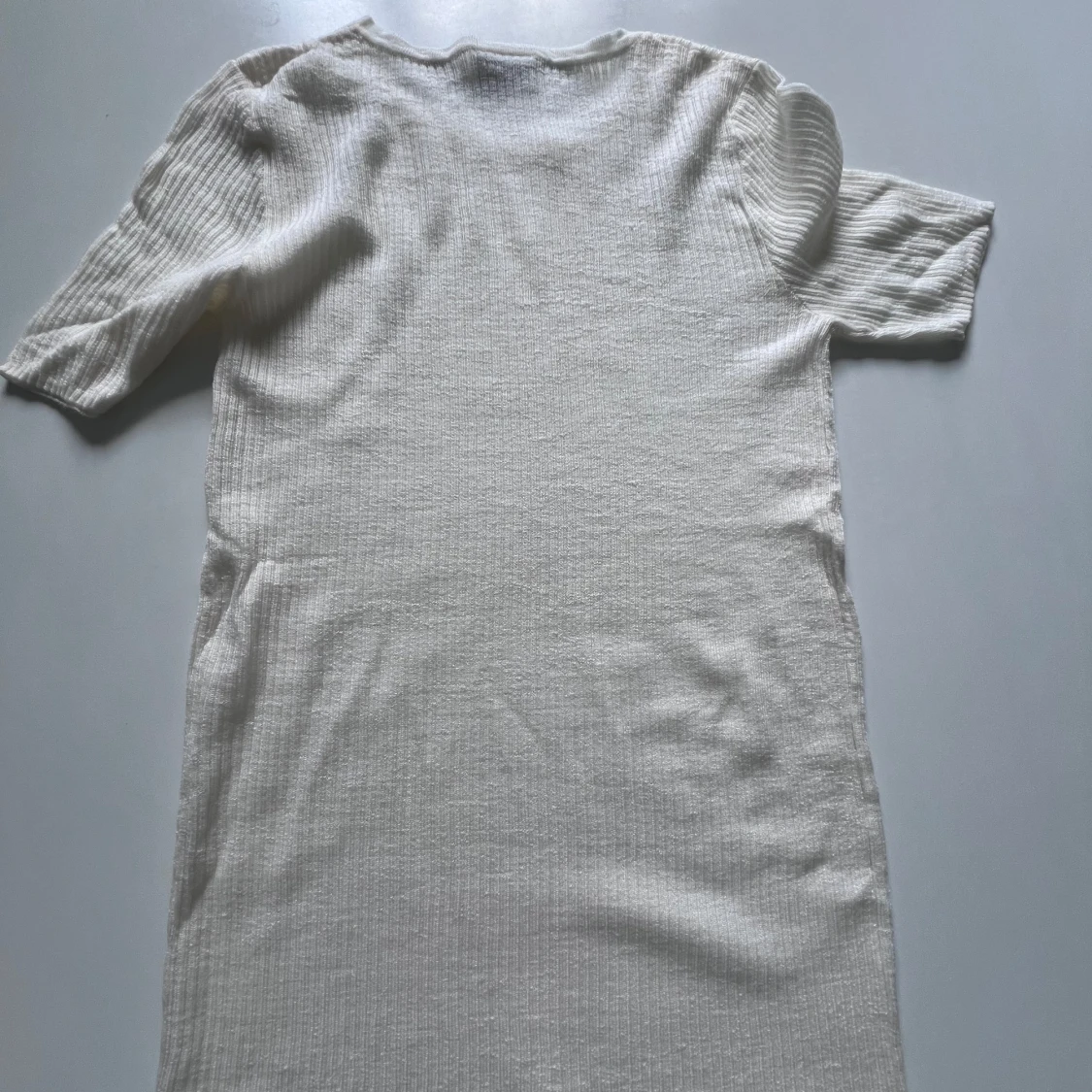 Vit ull t-shirt - 90