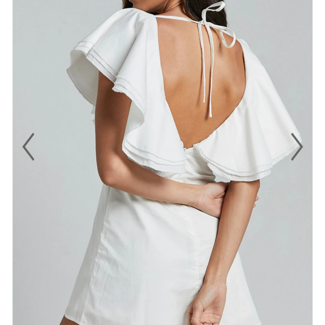 Vit kort klänning  - 91