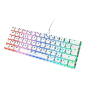 Gaming keyboard med RGB belysning - Vitt gaming keyboard där man själv kan välja vilka färger den ska lysa!  Modellen är WK85B från deltaco!