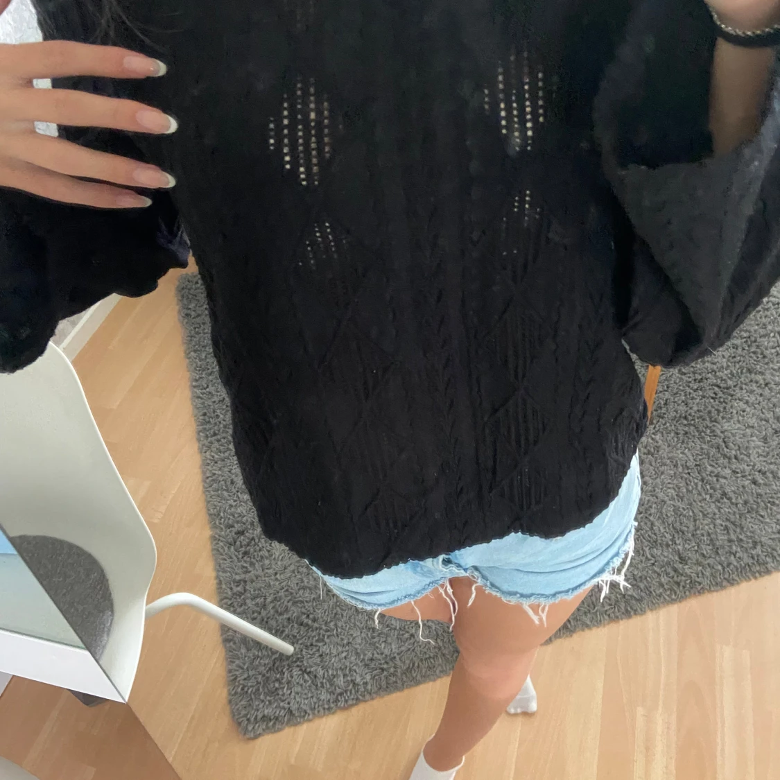 Svart hålig blus  - 90