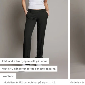 Vera Kostymbyxor  - Säljer dessa då dom är för stora på mig, är som nya, low waist i modellen vera från bikbok, med slits!