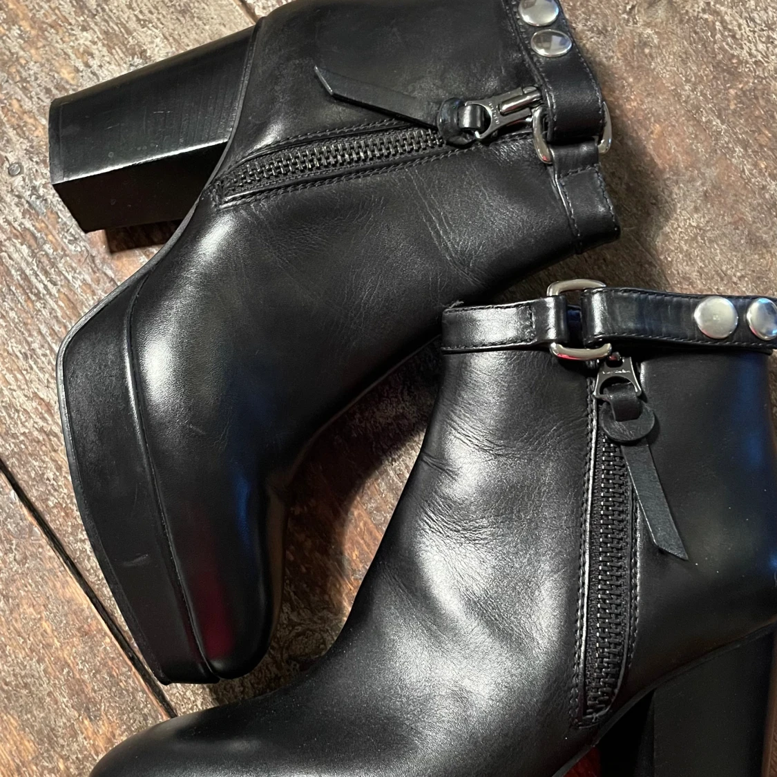 Acne boots svart skinn