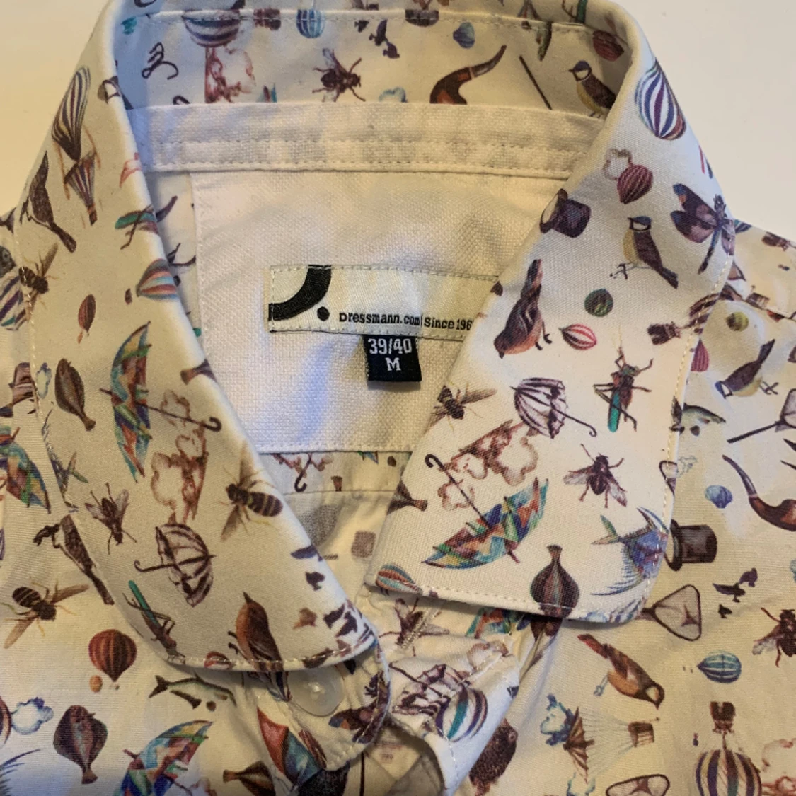 Mönstrad skjorta dressman 39/40 M - 90