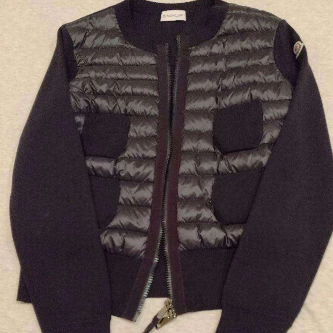 Mörkblå moncler cardigan ÄKTA