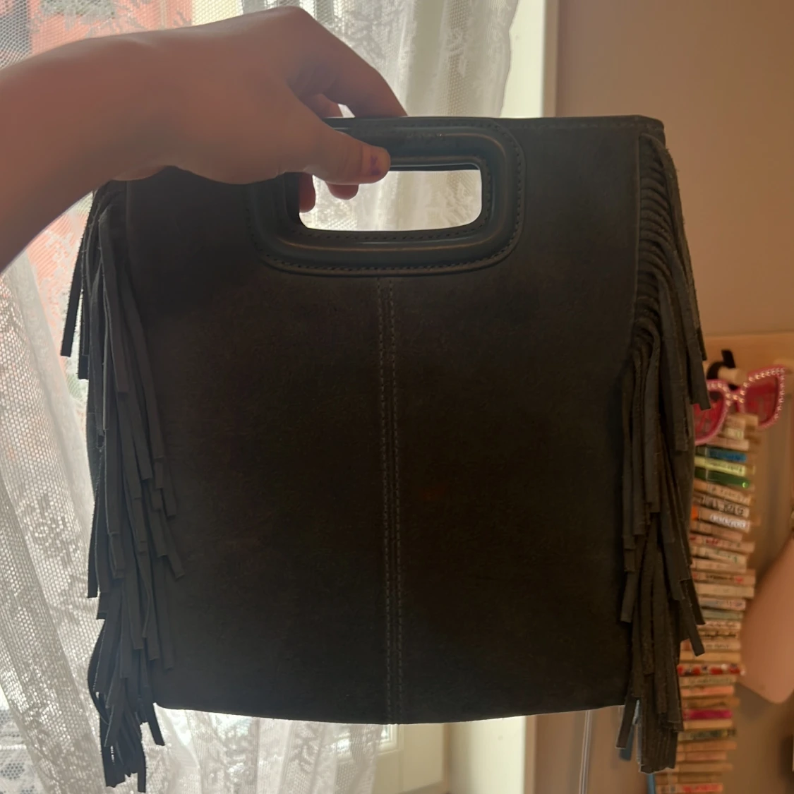 Fin blå maje väska - 90