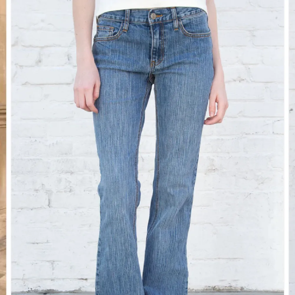 jeans från brandy melville köpta för 480kr på deras hemsida. de är uppsydda och passar mig bra som är 160 ish. (första bilden lånad). Jeans & Byxor.