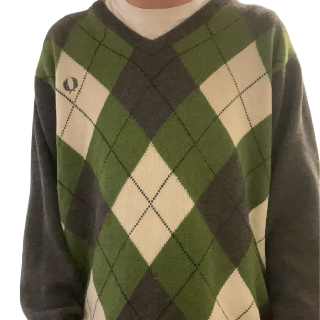 Fredperry stickad argyletröja   - 90