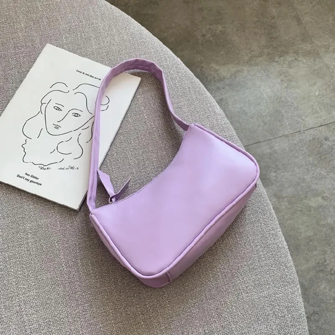 Lila baguette bag väska  - 90