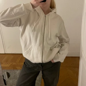 Zip-hoodie - Vit zip-hoodie