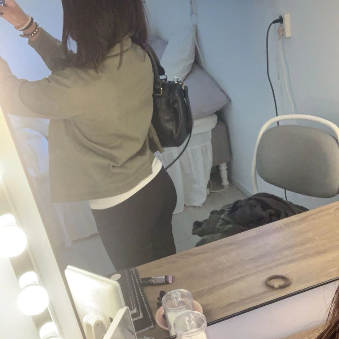 Grön jeans jacka - 90