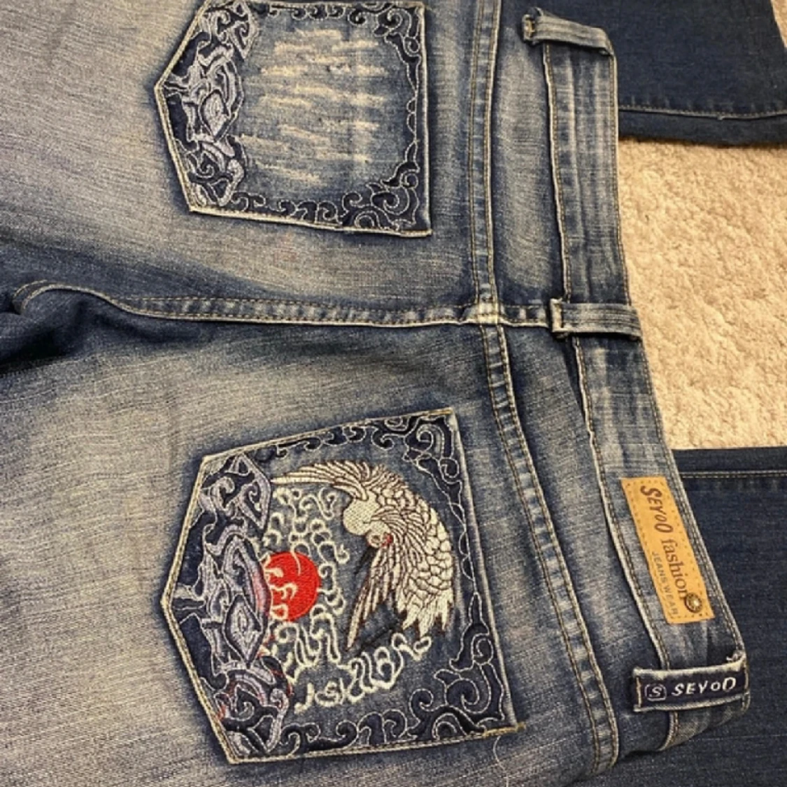 Lågmidjade bootcut jeans 