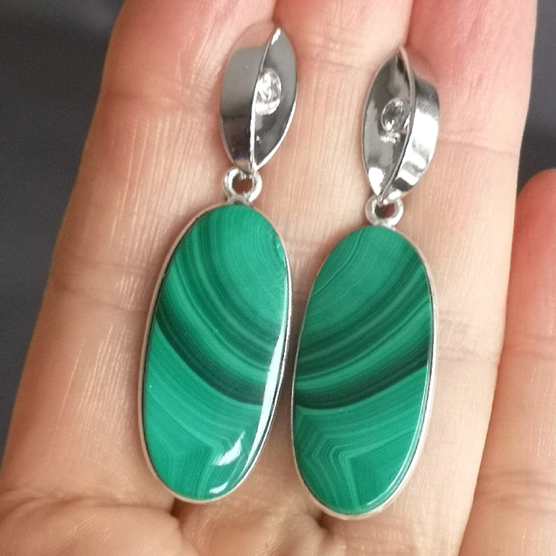 Malachite Handmade earrings