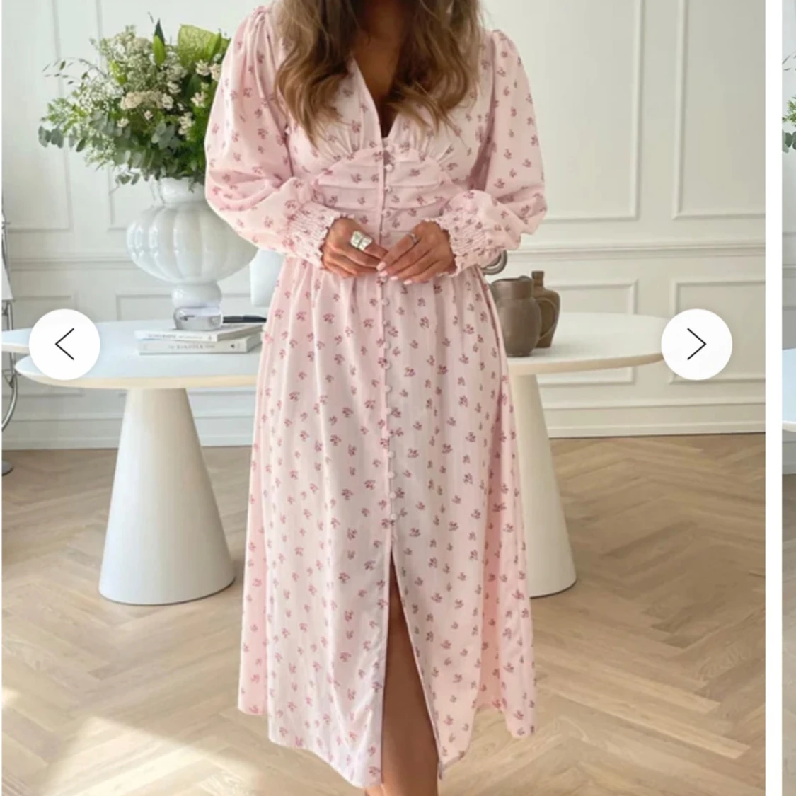 Blommig långklänning