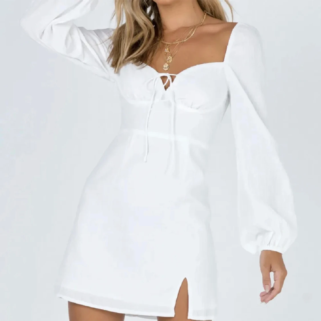 Vit klänning stl xs - 90