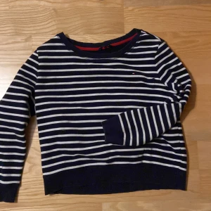 Randig Tommy hilfiger tjock tröja - Tommy hilfiger tjocktröja i fint skick, storlek m. Skönt material och inga defekter, aldrig använd 💕