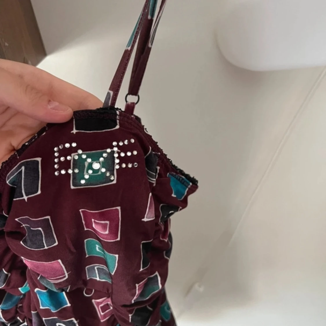 linne med mönster/detaljer - 92