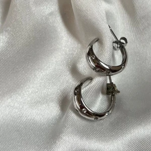 Fina silver örhängen - Jag skulle kunna tänka mig att örhängena är ifrån edblad eller snöofsweden, jag har glömt bort vart ifrån exakt😅Säljer dem lite billigare då dem tappat en del stenar men det är verkligen inget man tänker på då det är prickar på örhängena ändå🥰🥰