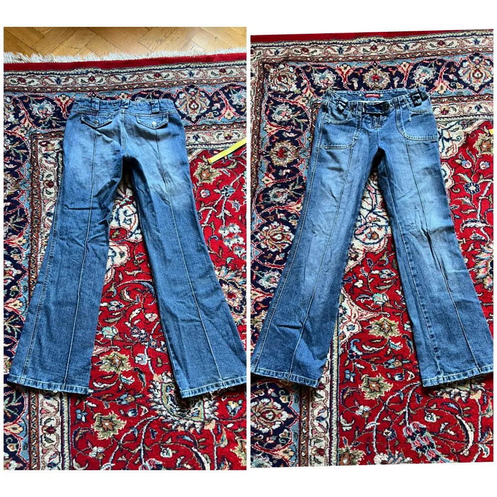 Midja: 38, innerbenslängd: 81, jag är 165. Jeans & Byxor.