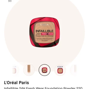 Loreal paris Infaillible foundation - Loreal paris Infaillible foundation in a powder. Har använt några gånger men var inte min färg så slutade använda den, köpte för cirka 2 månader sen. 