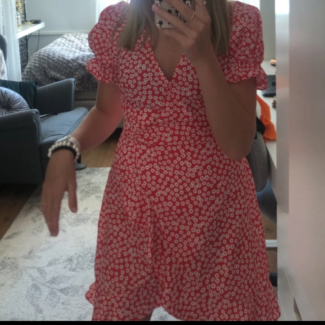 röd sommarklänning - 91