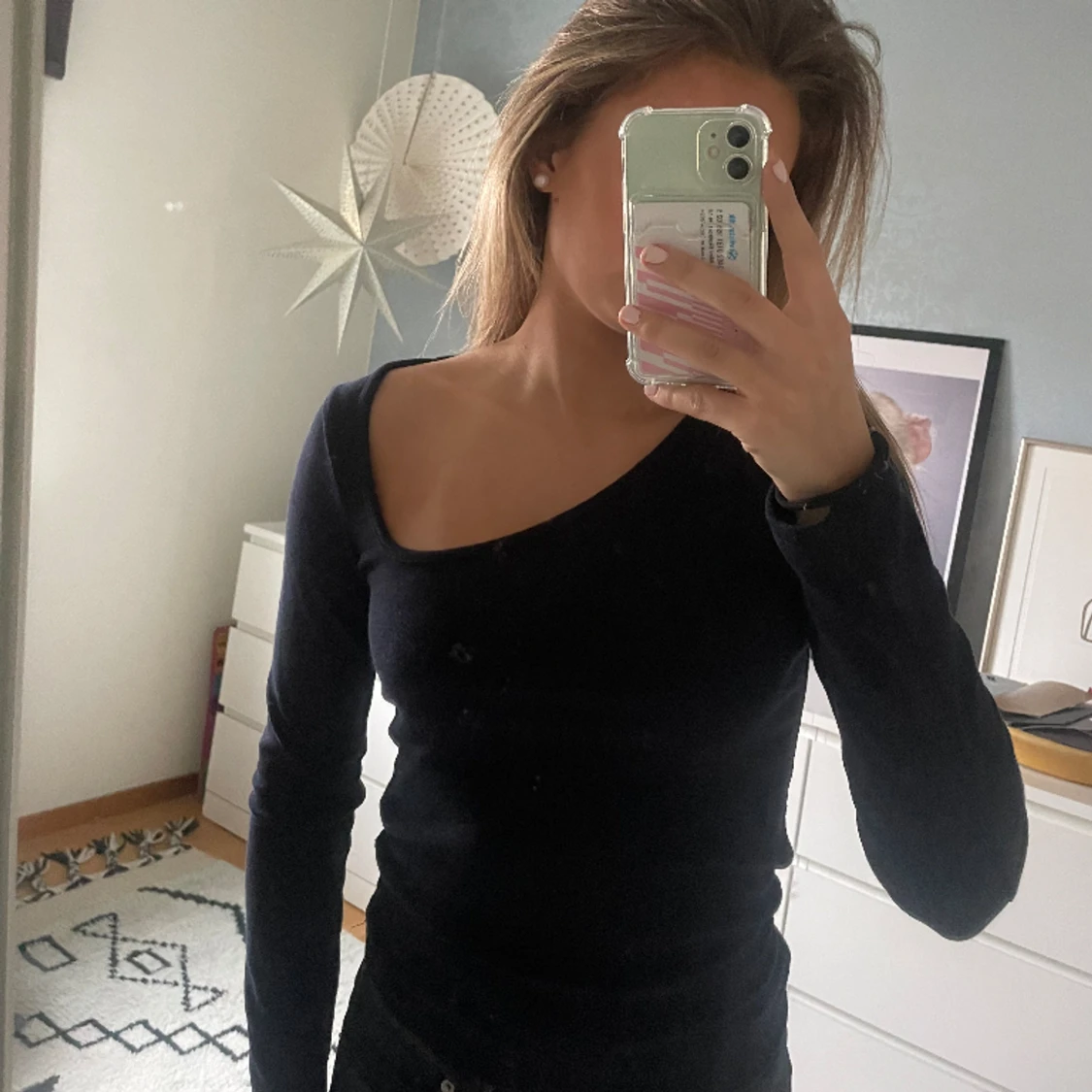 Marinblå zara topp - 90