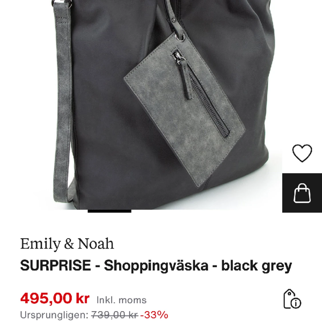 Grå handväska - 90