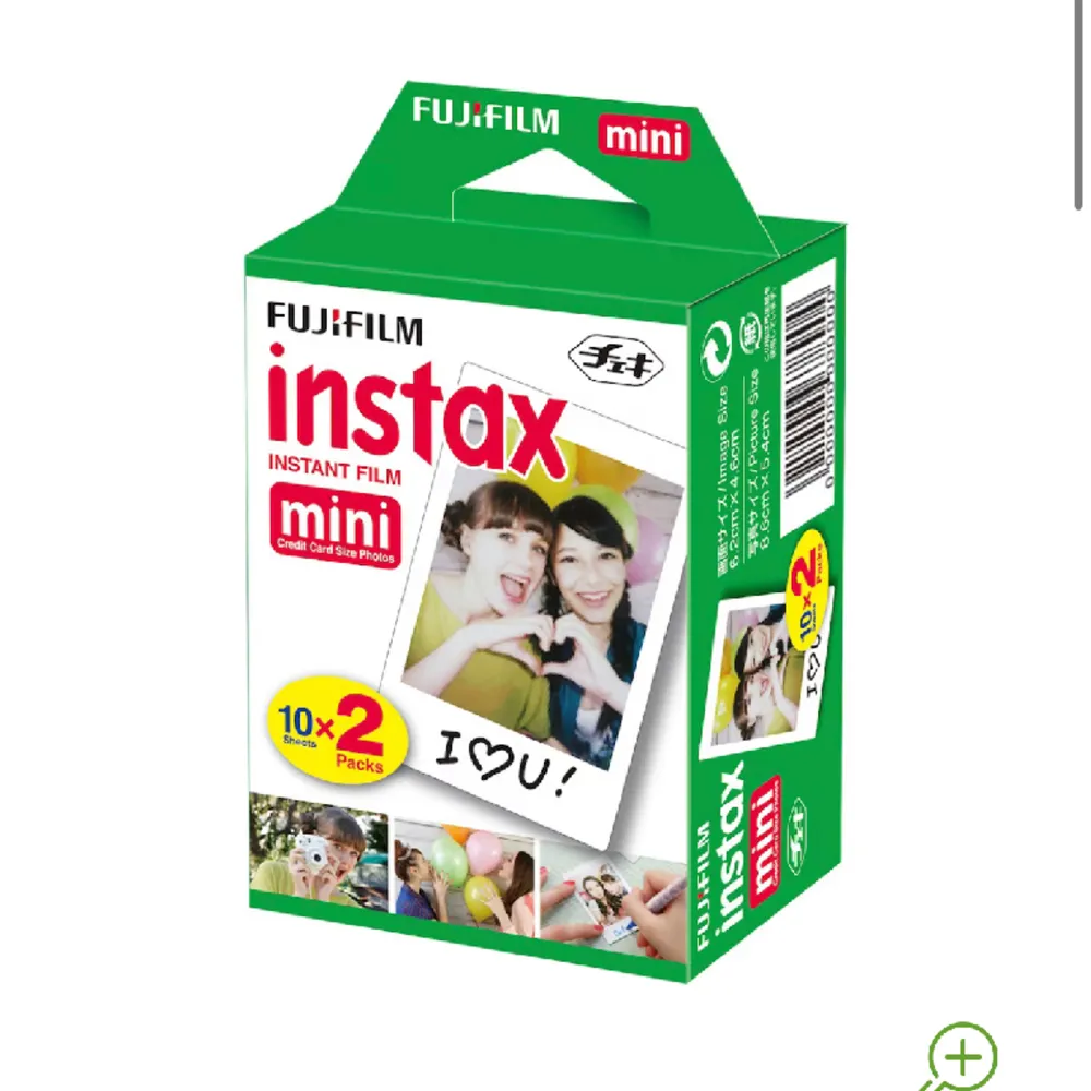 Endast fotobilderna (bildpappren) till Fujifilm instax mini. Jag råkade köpa fel storlek och kunde ej returnera längre. Därav är förpackningarna oöppnade. Har två paket med x2 fotofilmer. 100 kr/st eller 150 för båda. Övrigt.