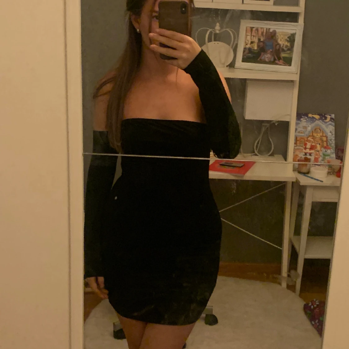 Off shoulder klänning