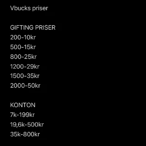 Fortnite vbucks /konto  - Säljer fortnite gifts/ vbucks konto för billigt pris skriv gärna i dm så löser vi något. 