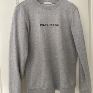 Calvin Klein tröja - Grå Calvin Klein tröja i storlek 16, passar mig som har S! Använd max 1 gång därav säljer jag den🙌🏽Inga defekter alls