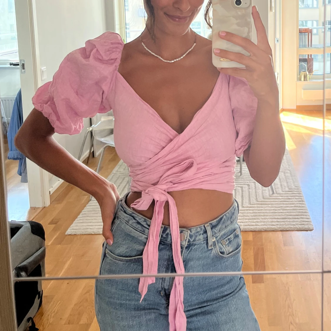 Rosa omlottblus | Gina Tricot | Premium Selection