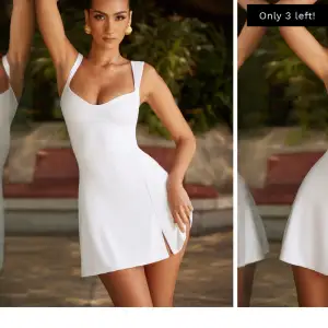säljer denna vita helt oanvända klänning med prislappar kvar från oh polly som passar perfekt till studenten, säljer då jag har en annan studentklänning och inte kan lämna tillbaka denna längre.