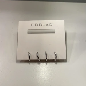 Örhängen  - Små fina silverhoops från Edblad. Helt oanvända och plastgrejerna sitter kvar.