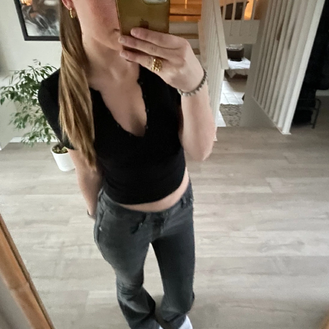 Vit och svart tröja kort armad!  - 90