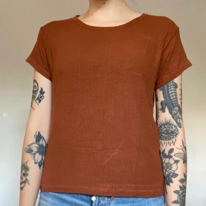 Brandy Melville T-shirt  - Rostfärgad T-shirt från brandy Melville   Använd men i bra skick   Storlek onesize (xs-s)  Pris kan diskuteras ☺️