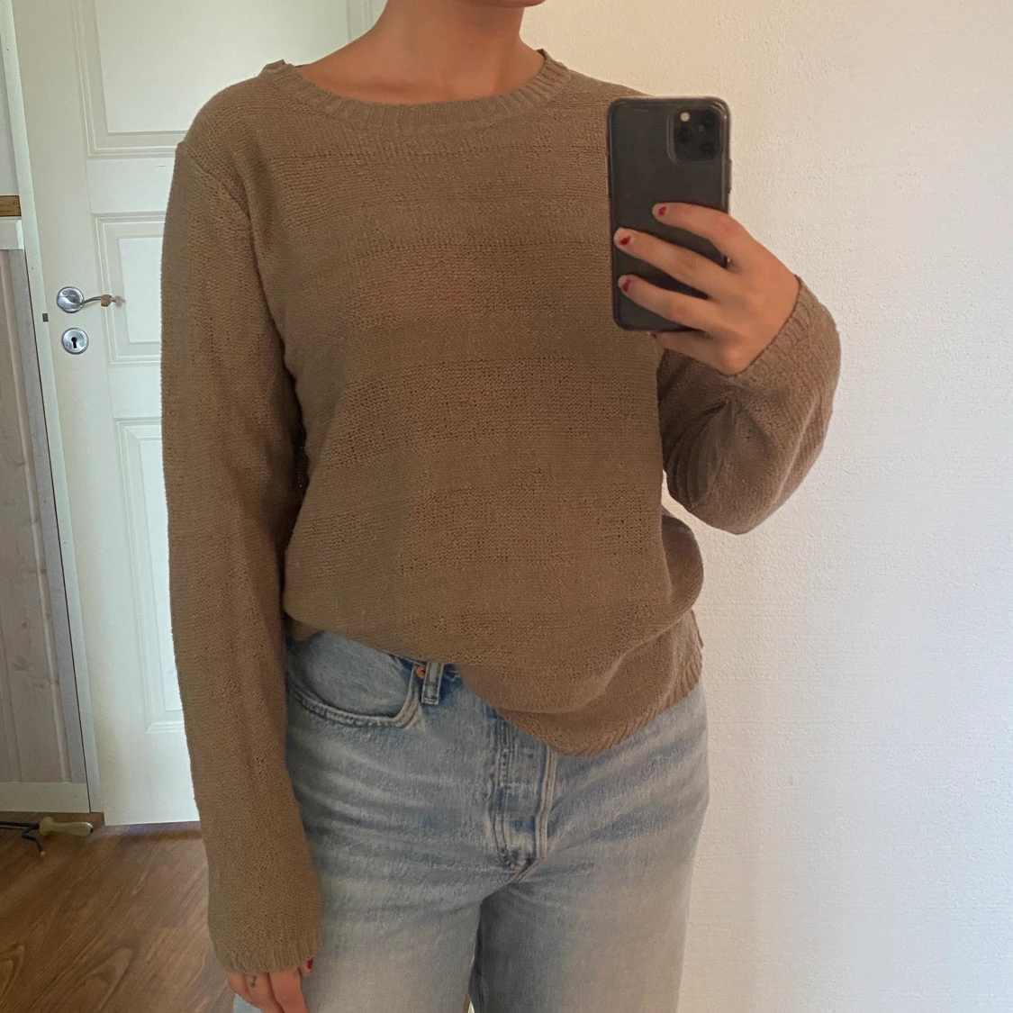 långärmad stickad tröja, lipolipo, strl M