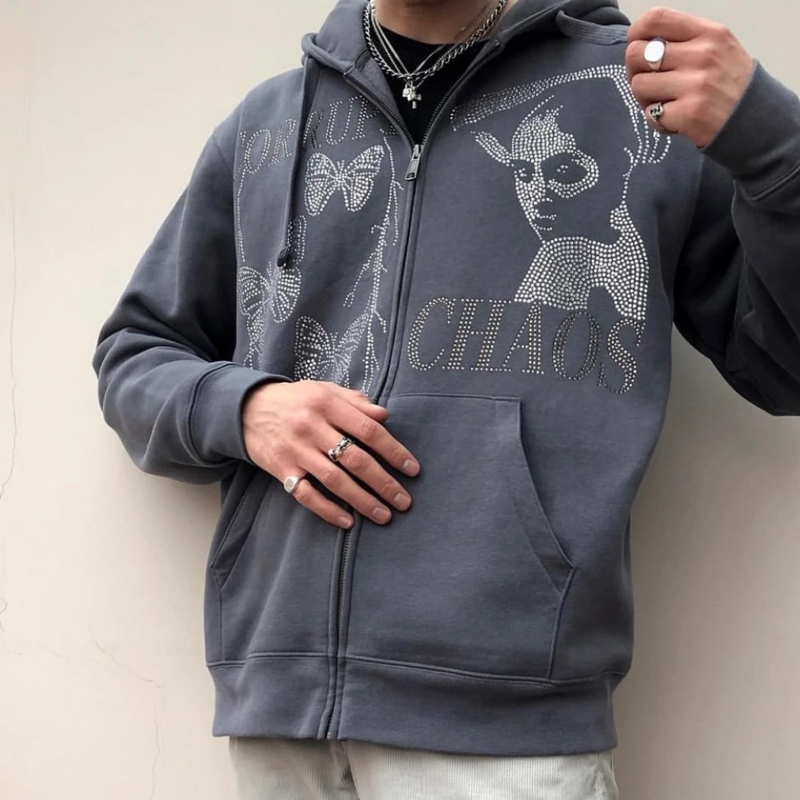 Rhinstone hoodie 