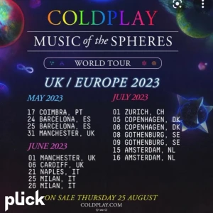 Coldplay biljett - Jag har redan lagt upp detta, men jag gör det igen. Jag säljer en SITTPLATS till Coldplay den 11:e juli (i Ullevi, sektion V1)🫶 Jag köpte den för 800kr, priset kan diskuteras lite!