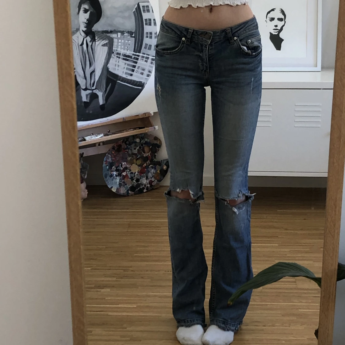 Lågmidjade jeans