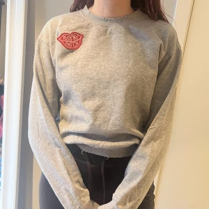 Grå tröja  - Grå tröja med slitning i muddarna. Använd ett fåtal gånger men i väldigt bra skick. Från Bik Bok i storlek XS.