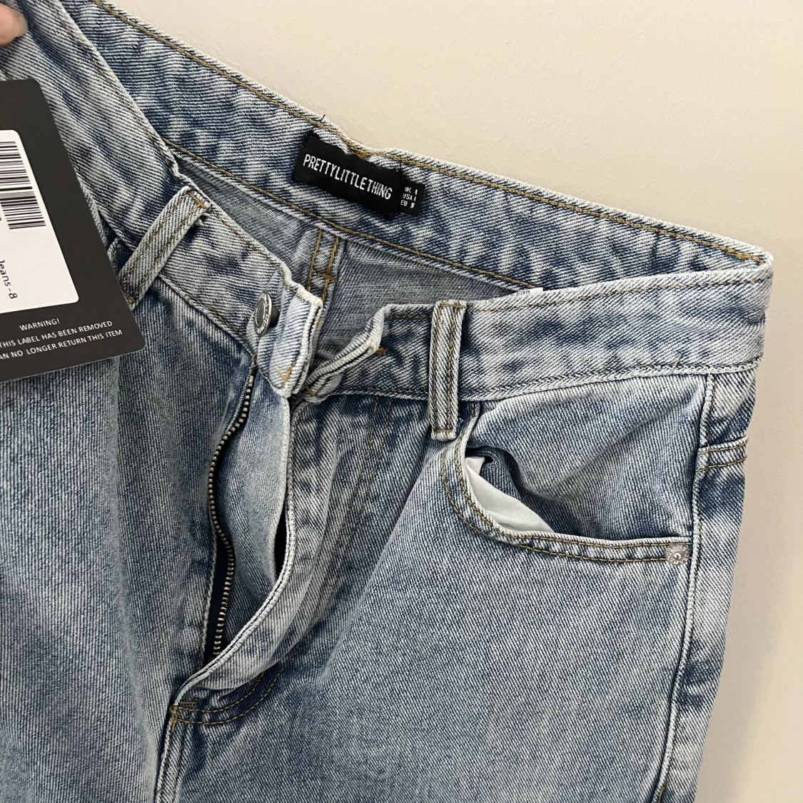 Raka jeans med slits 